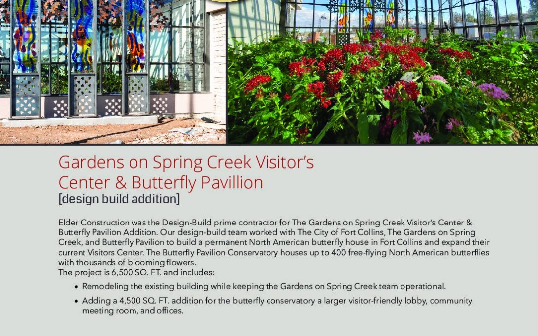 Awarded LEED Gold Rating for The Gardens on Spring Creek Visitor’s Center & Butterfly Pavilion